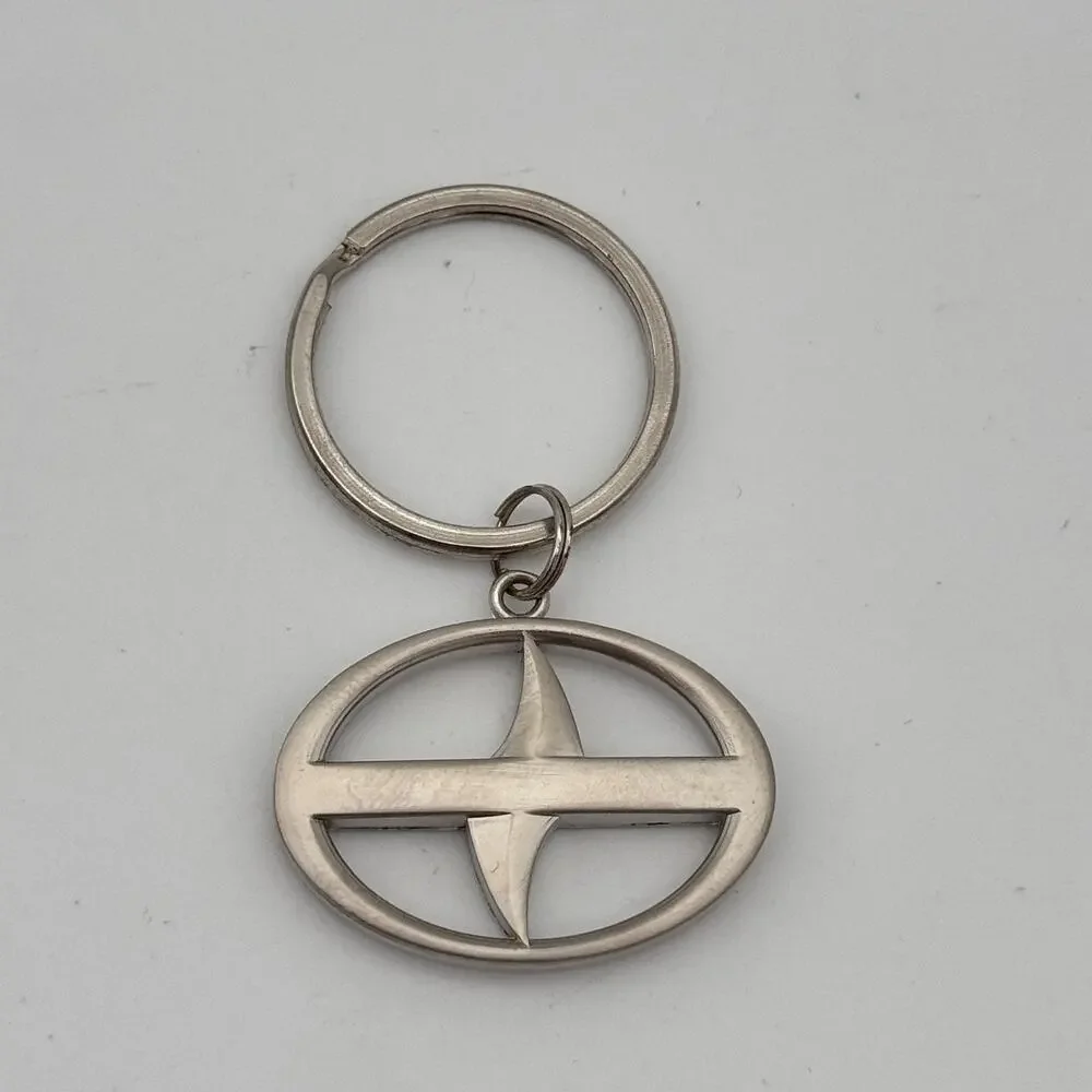 Scion Keychain Key Ring Car Logo Metal Silver Vintage Auto Accessory Gift